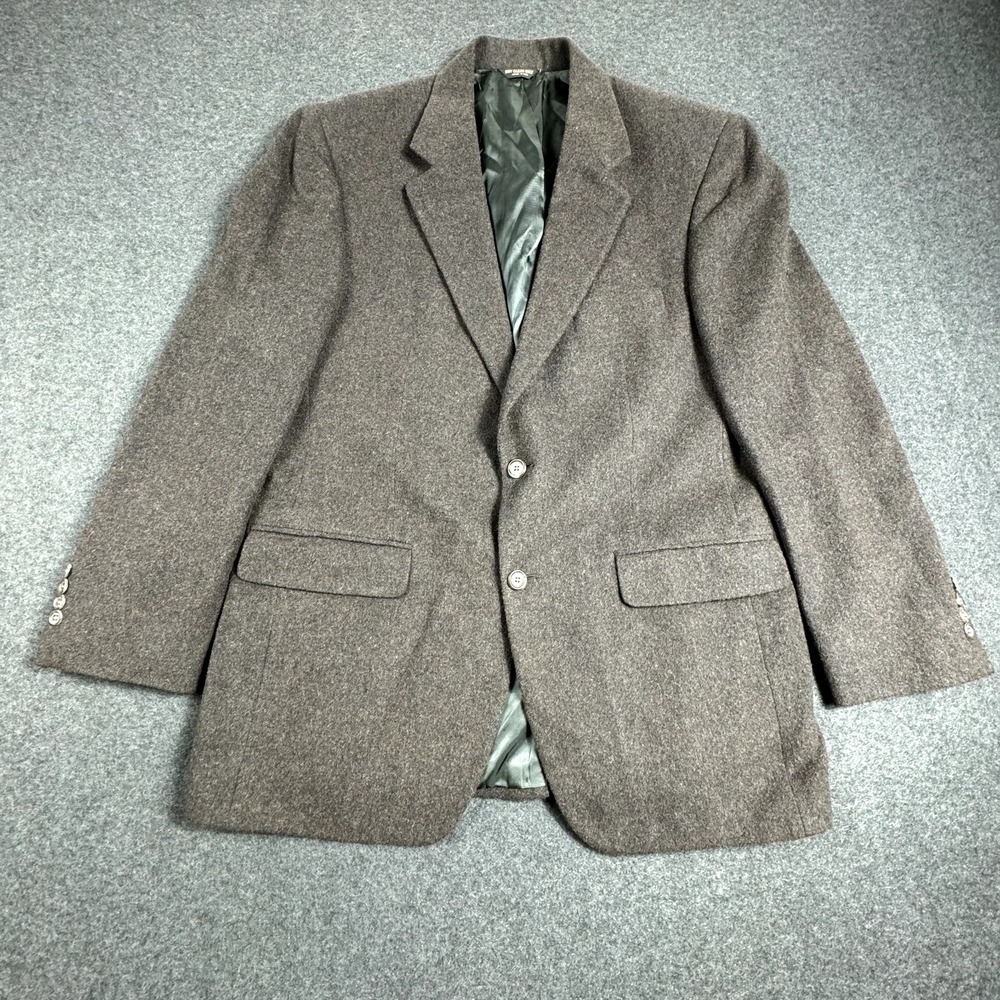 Bill Blass Mens 42R Brown 100% Camel Hair Blazer Sport Coat Union Made USA